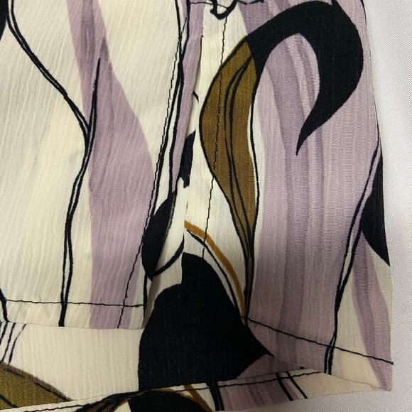 Maggie Sweet Top Ruffle V Neck Floral Evening Cloud Short Sleeve 1X EUC - Picture 6 of 7